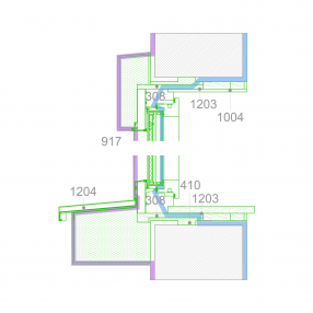 FENSTER DETAIL B: zuerst Fensteraustausch mittels eines Zargensystems
